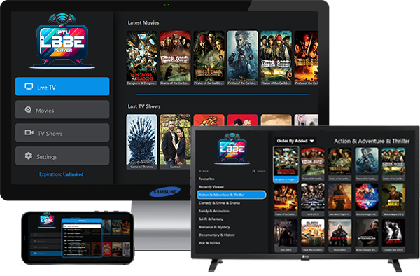 IPTV Lbbe Player interface on iPhone